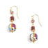 Purple and Gold Facet Bead Dangle Earrings - Final Sale